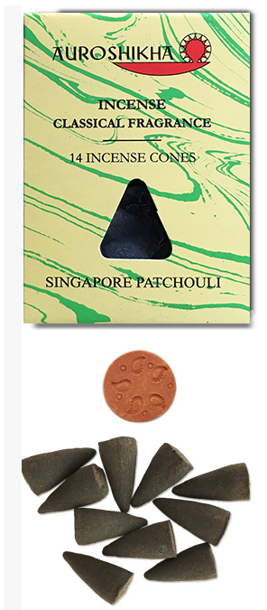 Auroshikha Räucherkegel Singapore Patchouli