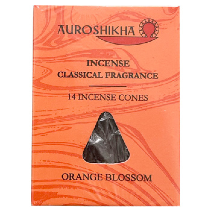 Auroshikha Orange Blossom Räucherkegel 14 Stück